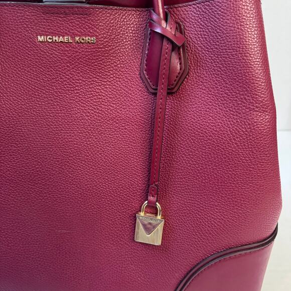 Michael Kors Mercer Gallery Large Leather Satchel & Jet Set Large Wallet EUC - Picture 8 of 16